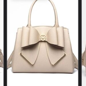 Elegant Cream Bow Satchel